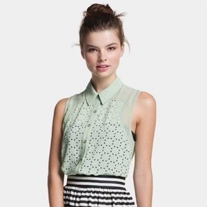 Lush - Cutout Laser Lace Shirt